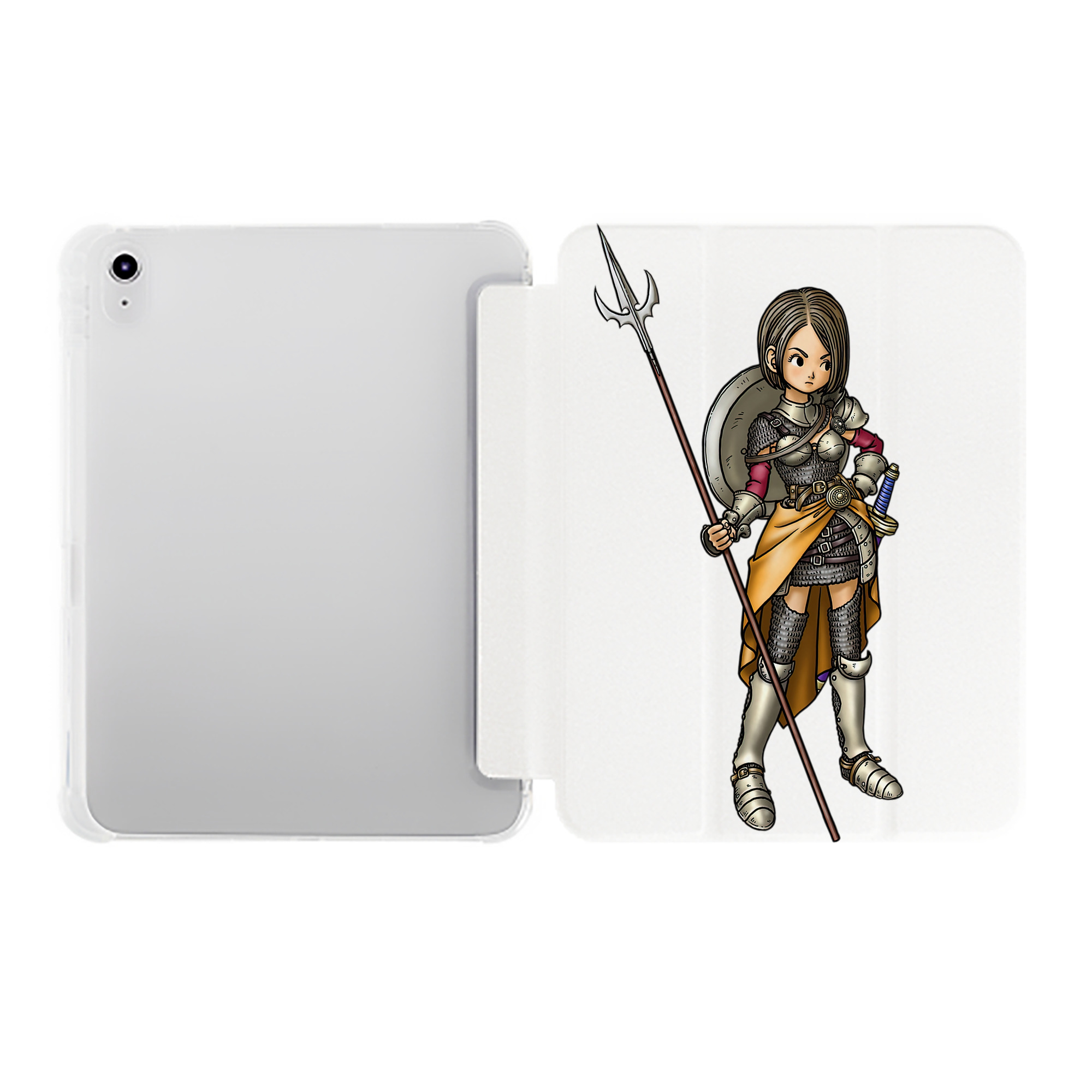 （画像用） ドラゴンクエスト Doragon Kuesuto Dragon Quest IPad ケース ペン収納付き 三つ折りスタンド PUレザー×シリコン 対応機種9.5/10.5/10.9インチ